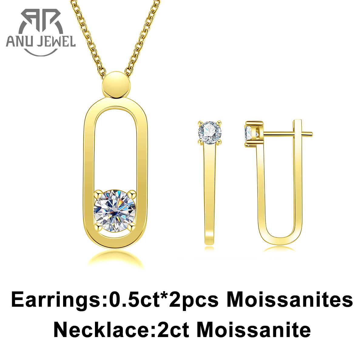 AnuJewel 2ct D Color Moissanit - đánh giá và giá Ansi Chain