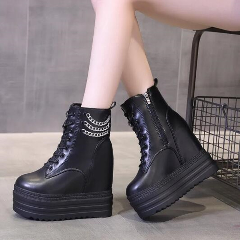 NEW Women Ankle Boots Leather  - đánh giá và giá Motorcycle Chain
