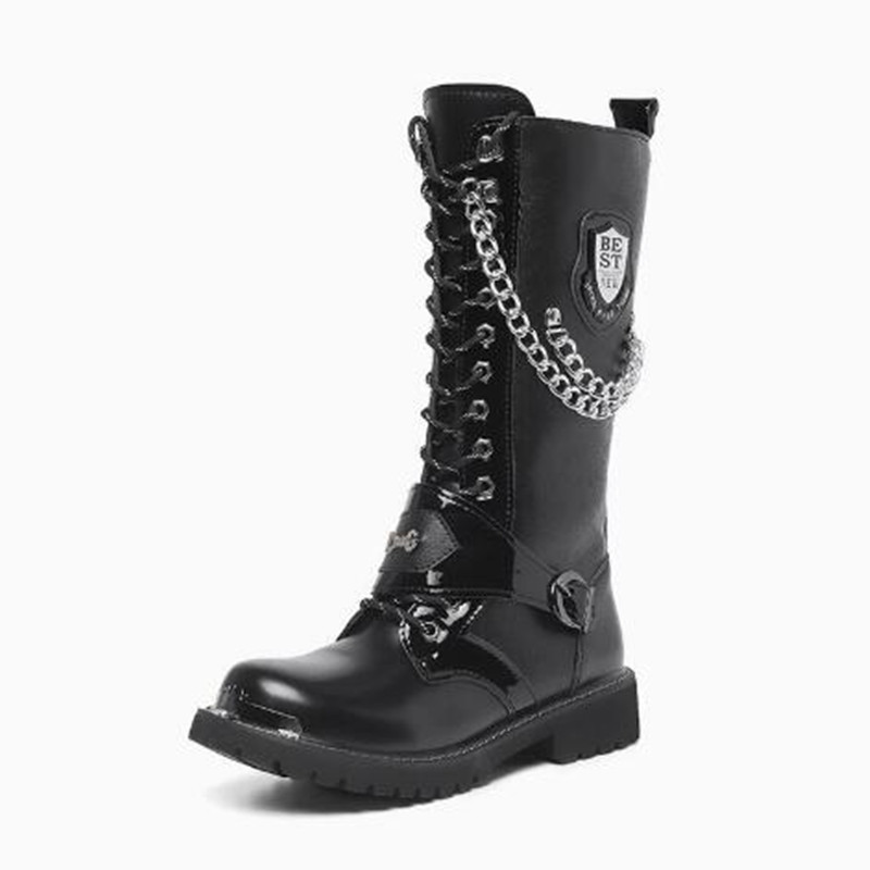 Men Fashion Motorcycle Boots M - đánh giá và giá Steel Chain